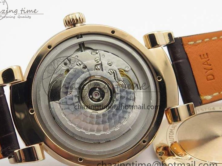 MIROTIME 0722 Neat Da Vinci IW356601 RG MKF 1:1 Best Edition White Dial On Brown Leather Strap A 7230